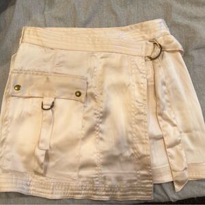 Anthropologie Light Pink Satin Skirt
